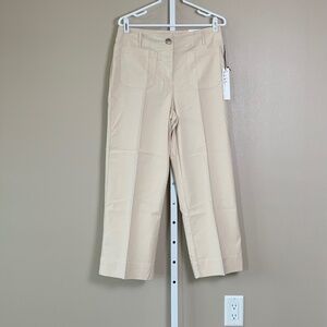 Nicole Miller Colette Cropped Hi-Rise Straight Leg Pants